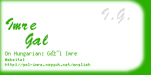 imre gal business card